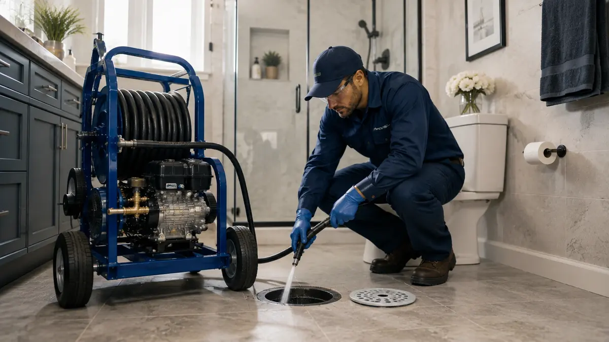 Bathroom Drain Hydro Jetting in Yorba Linda