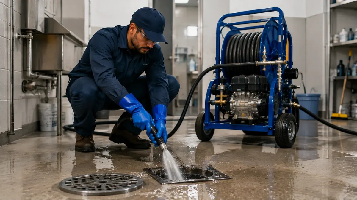 Floor Drain Hydro Jet Cleaning in Yorba Linda