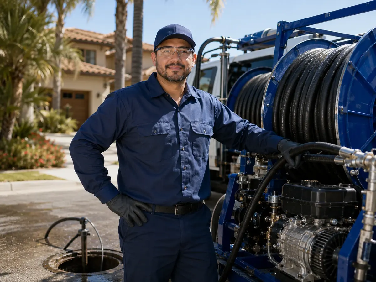 Hydro jet sewer cleaning in Yorba Linda