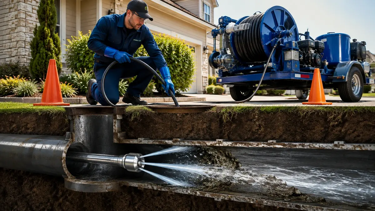 Main Sewer Line Hydro Jet Cleaning in Yorba Linda