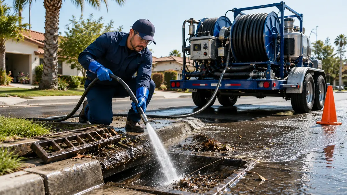 Storm Drain Hydro Jet Cleaning in Yorba Linda