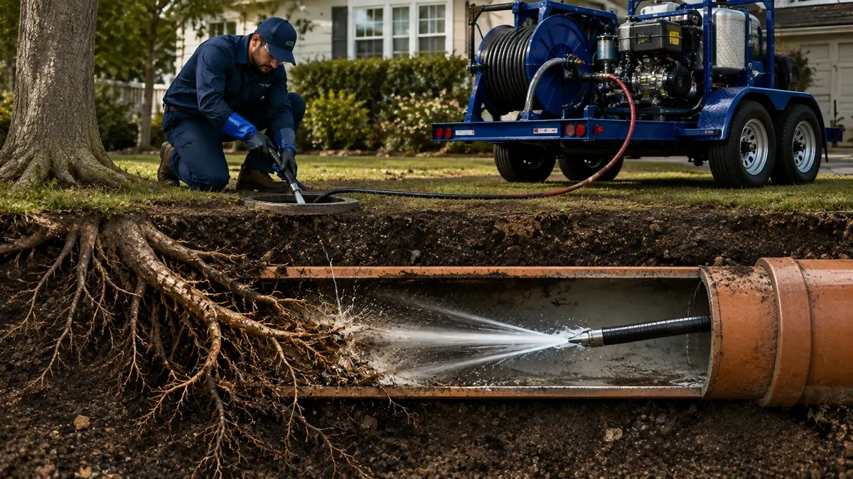 Tree Root Removal with Hydro Jetting in Yorba Linda